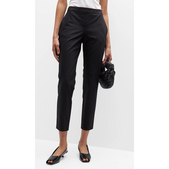 Theory Pants - Theory Thaniel Approach Cropped Slim Pants Mid Rise Black M